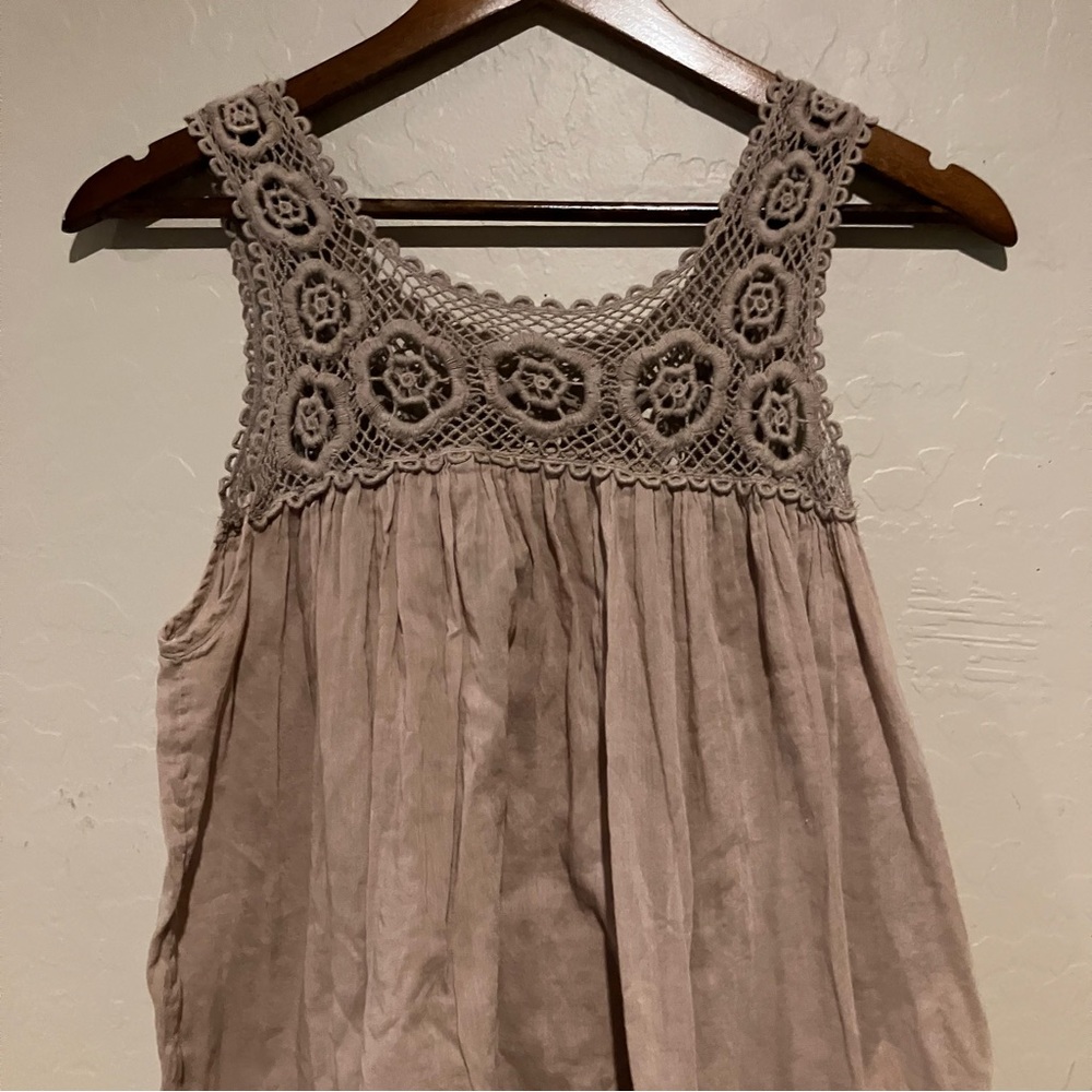 ONLY Limitless Beige Brown Dress with Lace Detail Size Small - Picture 5 of 13